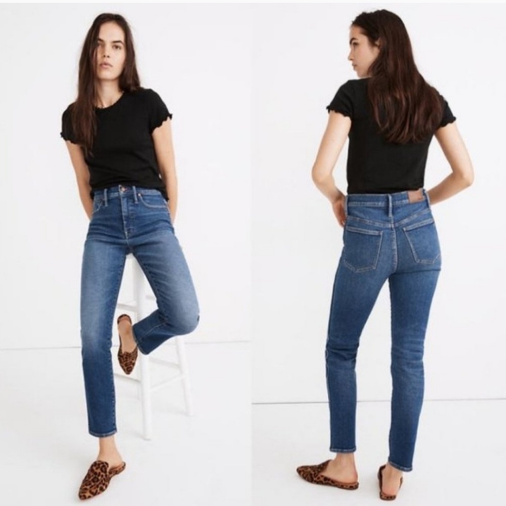NEW Madewell Stovepipe High Rise Jeans - Picture 3 of 5